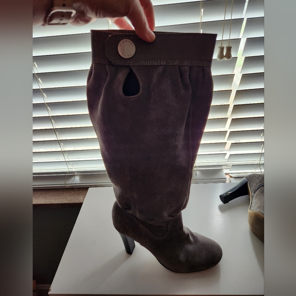 MICHAEL Michael Kors Shoes - Michael Kors Grey Leather Boots